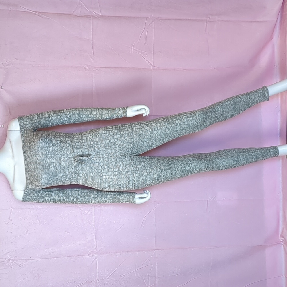 PrettyLittleThing Light Gray Rib Knitted Bardot Jumpsuit size 4